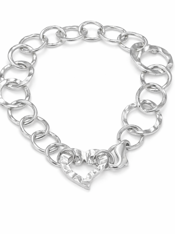 Nordic Heart Beat Armband silver