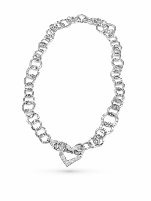 Nordic Heart Beat Halsband silver